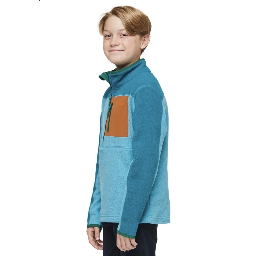 NWT Cotopaxi Kids Abrazo Fleece Half-Zip Jacket-Lake/Rusty